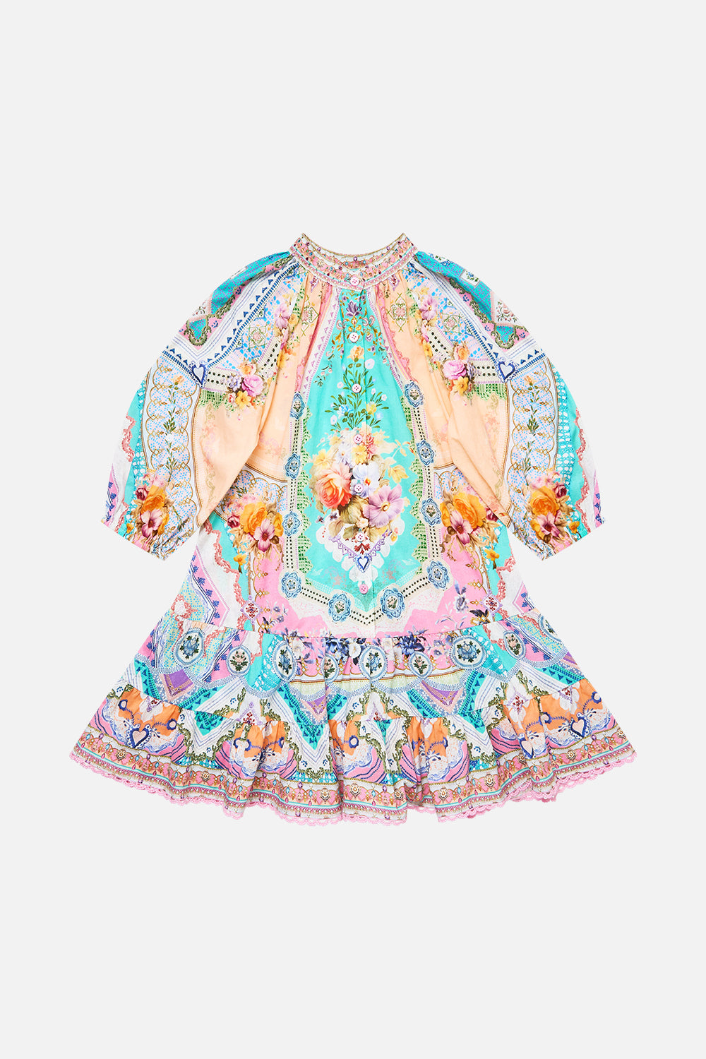 CAMILLA_00035758_KIDS_PUFF_SLEEVE_SHIRT_DRESS_4-10_CROCHET_ALL_DAY_GHOST_1