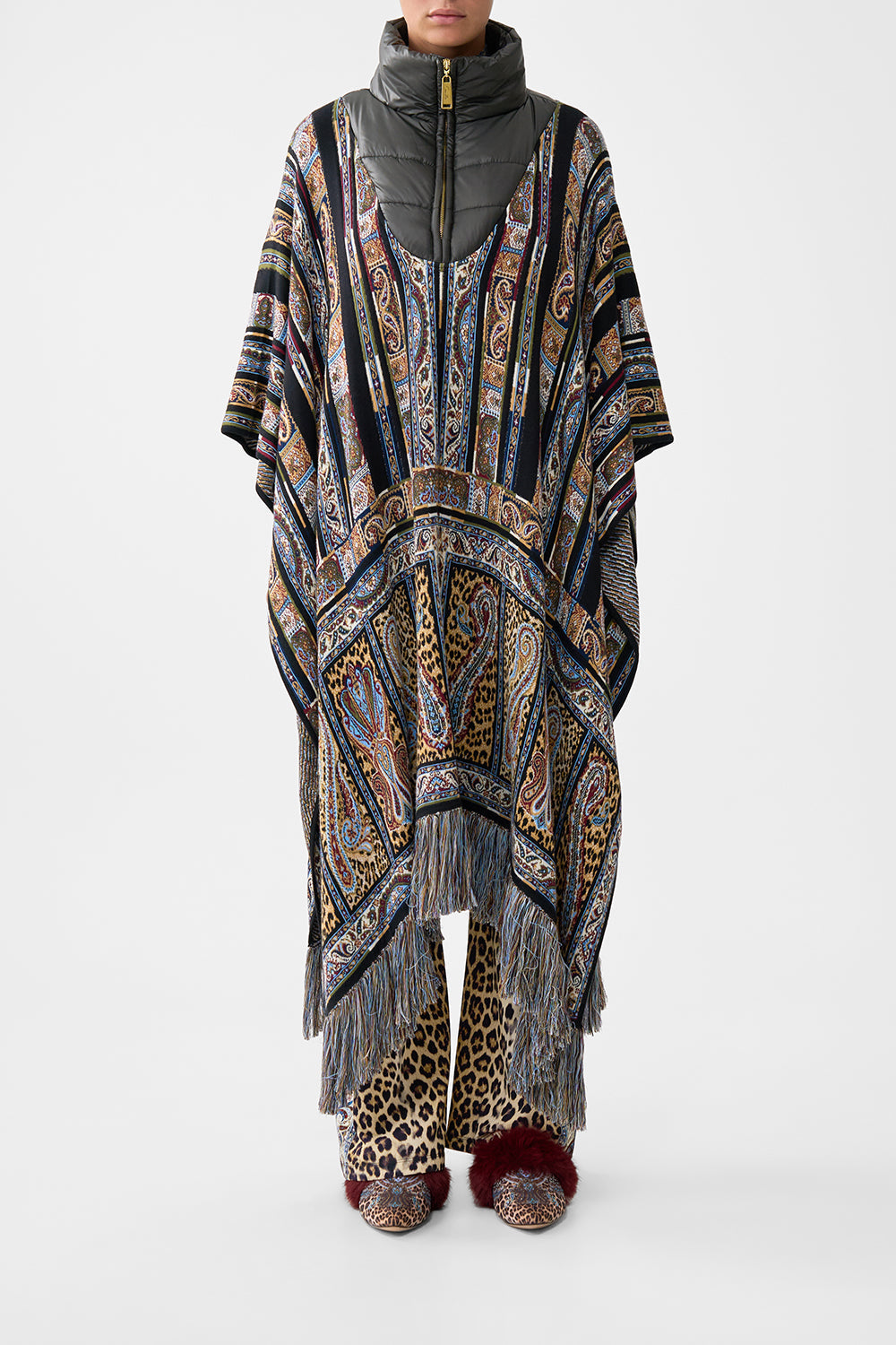 CAMILLA_00037199_QUILTED_COLLAR_KNIT_PONCHO_ISTANBUL_ANIMALIA_1