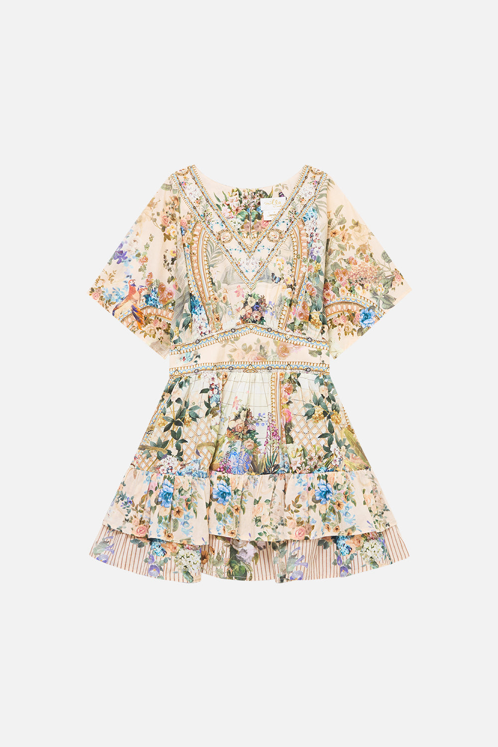 CAMILLA_00042221_KIDS_V_NECK_MINI_DRESS_W_LAYERED_FRILL_HEM_MIDSUMMER_MASTERPIECE_GHOST_1_1